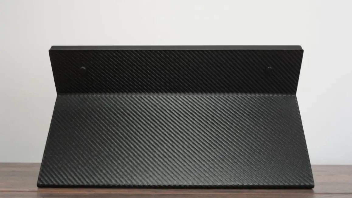 Textured back cover of the portable monitor